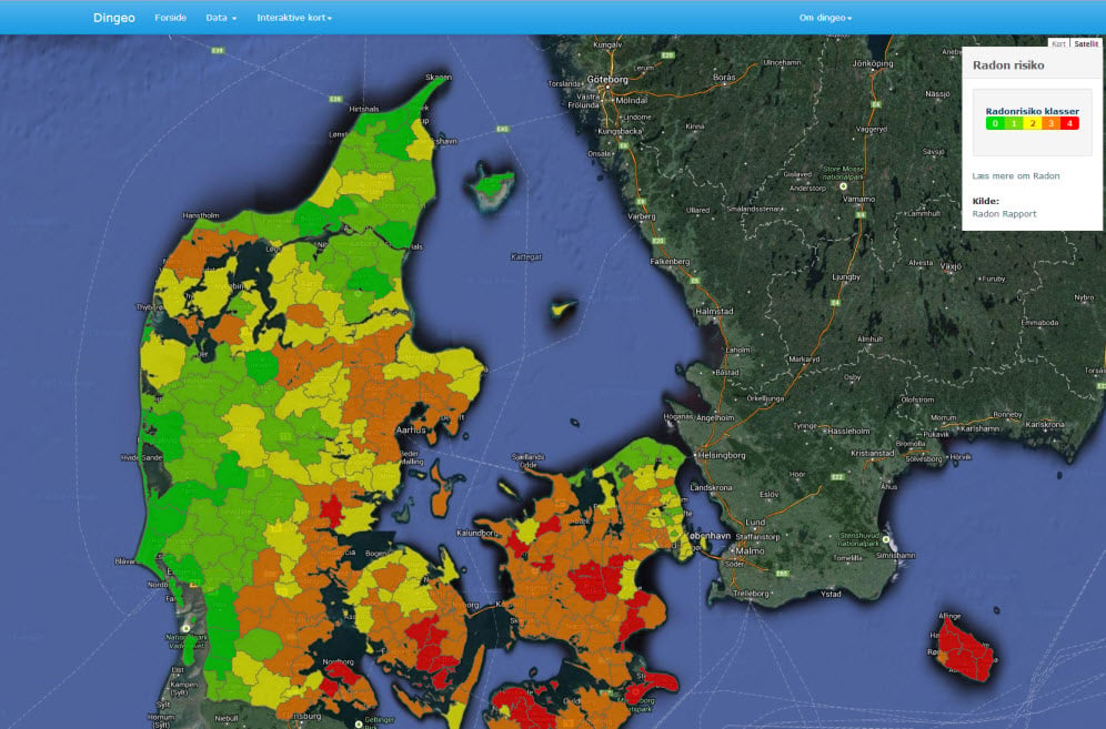 Radon Kort Dk Radon og helbred | Dingeo.dk Radon Kort Dk